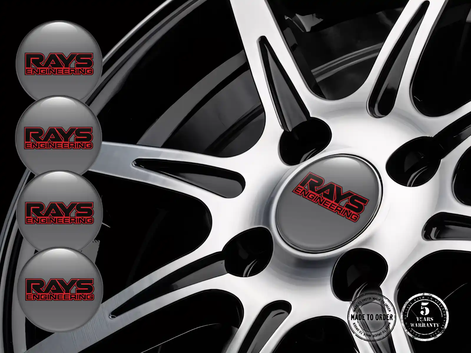 Rays Emblema de Rueda Edición Pegatinas de Cúpula Premium
